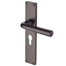 Heritage Octave Euro Lock Door Handles Matt Bronze Heritage Octave Euro Lock Door Handles Matt Bronze