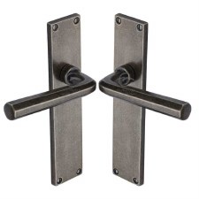 Heritage Octave Latch Door Handle RPW45410 Rustic Pewter