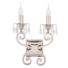 Interiors 1900 Oksana Double Wall Light Nickel