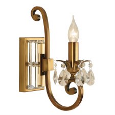 Interiors 1900 Oksana Single Wall Light Antique Brass