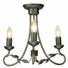 Elstead Olivia 3 Arm Chandelier Black Gold Elstead Olivia 3 Arm Chandelier Black Gold