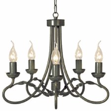 Elstead Olivia 5 Arm Chandelier Black Gold Elstead Olivia 5 Arm Chandelier Black Gold