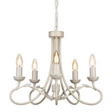 Elstead Olivia 5 Arm Chandelier Ivory Gold Elstead Olivia 5 Arm Chandelier Ivory Gold