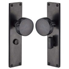 Heritage Olympic Bathroom Door Knob RDB88030 Rustic Dark Bronze