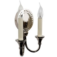 Opera Double Wall Light Polished Nickel