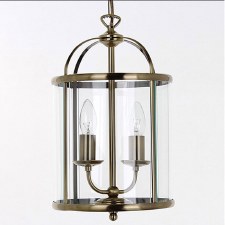Orly 2 Light Lantern Antique Brass Orly 2 Light Lantern Antique Brass