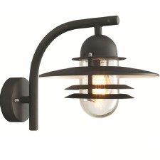 Elstead Oslo Outdoor Wall Light Black