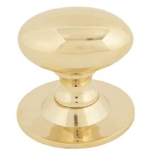 From The Anvil Oval Cabinet Knob Polished Brass Large