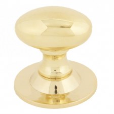 From The Anvil Oval Cabinet Knob Polished Brass Small