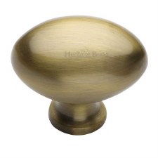 Heritage Oval Cabinet Knob C114 38 Antique Brass