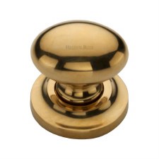 Heritage Oval Cabinet Knob C114 32mm Polished Brass Unlacquered