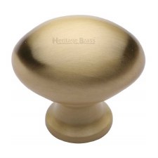 Heritage Oval Cabinet Knob C114 32 Satin Brass