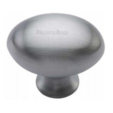 Heritage Oval Cabinet Knob C114 32 Satin Chrome