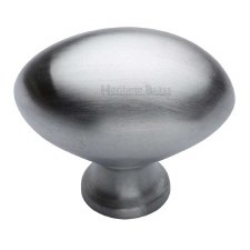 Heritage Oval Cabinet Knob C114 38 Satin Chrome