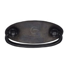 Heritage Cabinet Oval Drop Pull Handle RDB6266 Rustic Dark Bronze