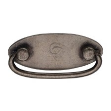 Heritage Cabinet Oval Drop Pull Handle RPW6266 Rustic Pewter