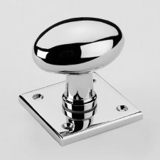 Aston Oval Mortice Door Knobs Polished Chrome