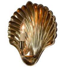 Oyster Wall Light Sconce Large - Renovated Brass