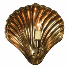 Oyster Wall Light Sconce Small - Renovated Brass