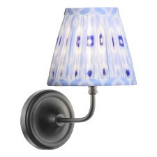 Padme Wall Light Matt Black & Blue Shade