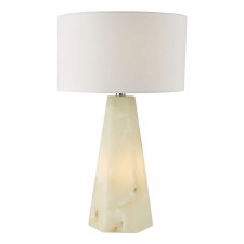 Paget Table Lamp Alabaster & White Shade