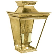 Pagoda Large Flush Outdoor Lantern Polished Brass