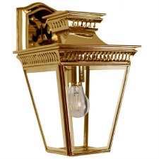 Pagoda Overhead Arm Wall Lantern Polished Brass