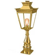 Pagoda Pillar Tall Lantern Polished Brass