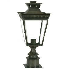 Pagoda Short Pedestal Lantern Antique Brass