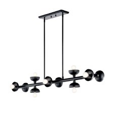Kichler Palta 10 Light Linear Pendant Satin Black
