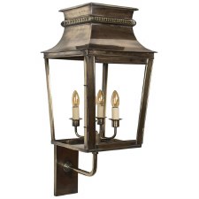 Parisienne Outdoor Wall Light Large - Renovated Brass