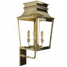 Parisienne Outdoor Wall Light Large Polished Brass Unlacquered