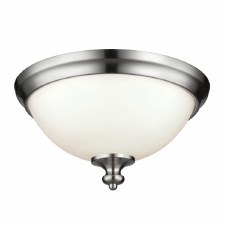 Feiss Parkman Flush Light Brushed Steel