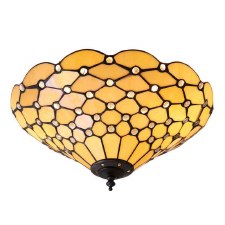 Interiors 1900 Pearl Tiffany Medium Flush Light 70242 Interiors 1900 Pearl Tiffany Medium Flush Light 70242