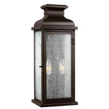 Feiss Pediment Outdoor Wall Lantern Medium Dark Aged Copper