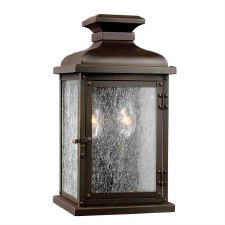 Feiss Pediment Outdoor Wall Lantern Small Dark Aged Copper