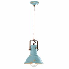 Ferroluce Pendant Ceiling Light C1691 Vintage Azzurro