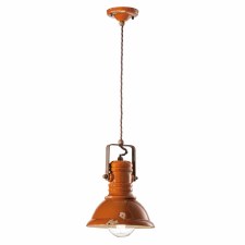 Ferroluce Pendant Ceiling Light C1691 Vintage Arancio