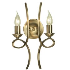 Interiors 1900 Penn Double Wall Light Brushed Brass