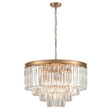 Perdita 20 Light Pendant Brushed Brass & Crystal Perdita 20 Light Pendant Brushed Brass & Crystal