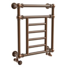 Petwood Heated Towel Rail 650mm Antique Copper Lacquered