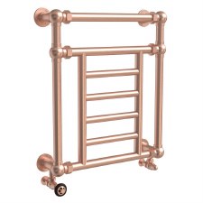 Petwood Heated Towel Rail 650mm Brushed Copper