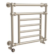 Petwood Heated Towel Rail 800mm Brushed Nickel