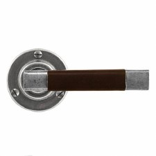 Finesse Jedburgh Round Rose Door Handles FD054C Pewter & Brown Leather Finesse Jedburgh Round Rose Door Handles FD054C Pewter & Brown Leather