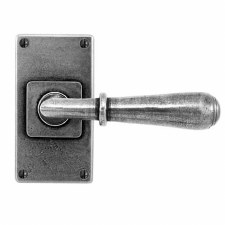 Finesse Fenwick Door Handles Jesmond Short Plate FD088 Solid Pewter