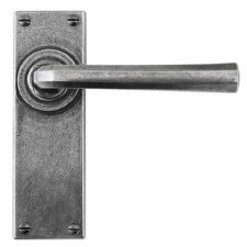 Finesse Tunstall Door Handles Latch Plate FD301 Solid Pewter