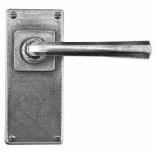 Finesse Tunstall Door Handles Jesmond Plate FD306 Solid Pewter