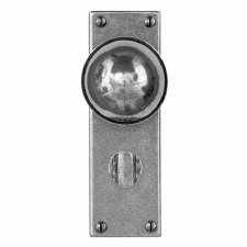 Finesse Pelton Bathroom Door Knobs FD174 Solid Pewter