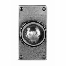 Finesse Pelton Door Knobs on Short Jesmond Plate FD176 Solid Pewter