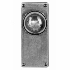 Finesse Pelton Door Knobs Jesmond Latch Plate FD177 Solid Pewter